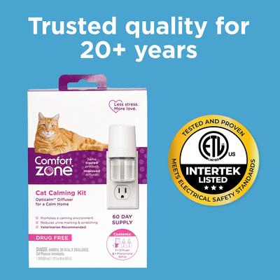 Show full view: Comfort Zone Calming Pheromone Diffuser Refill for Cats, 30-day, 6 count slide 9 of 13