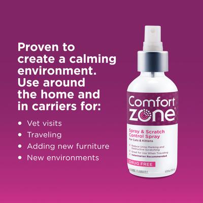 Show full view: Comfort Zone Calming Pheromone Spray for Cats, 4-fl oz bottle slide 5 of 10