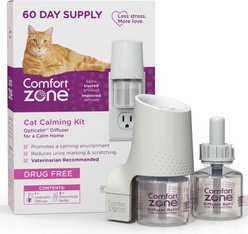 Comfort Zone 60 Day Starter Kit Calming Pheromone Diffuser for Cats, 60-day, 1 Diffuser, 2 Refills slide 1 of 8