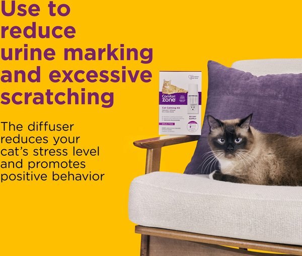 Comfort Zone MultiCat 60 Day Starter Kit Calming Pheromone Diffuser for Cats, 60-day, 1 Diffuser, 2 Refills