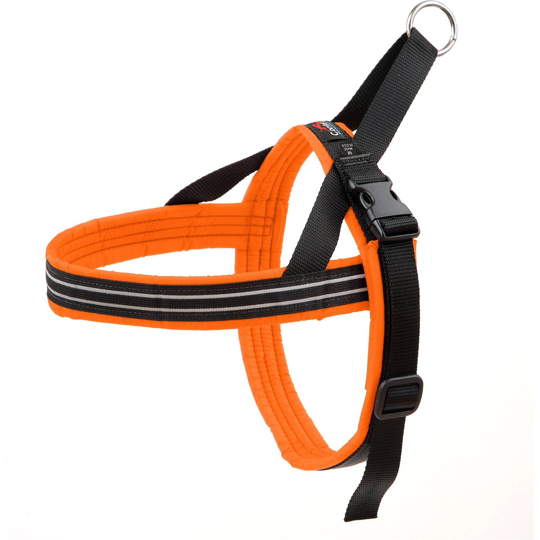 ComfortFlex Fully Padded Non-Chafing Reflective Sport Dog Harness, Hunter Orange, Medium