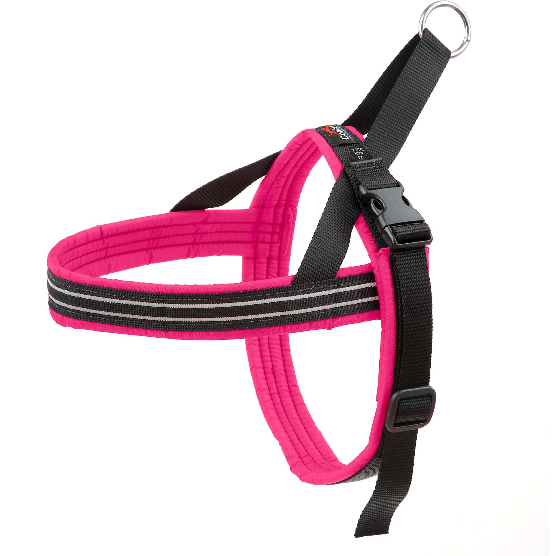 ComfortFlex Fully Padded Non-Chafing Reflective Sport Dog Harness, Neon Pink, Medium/Large