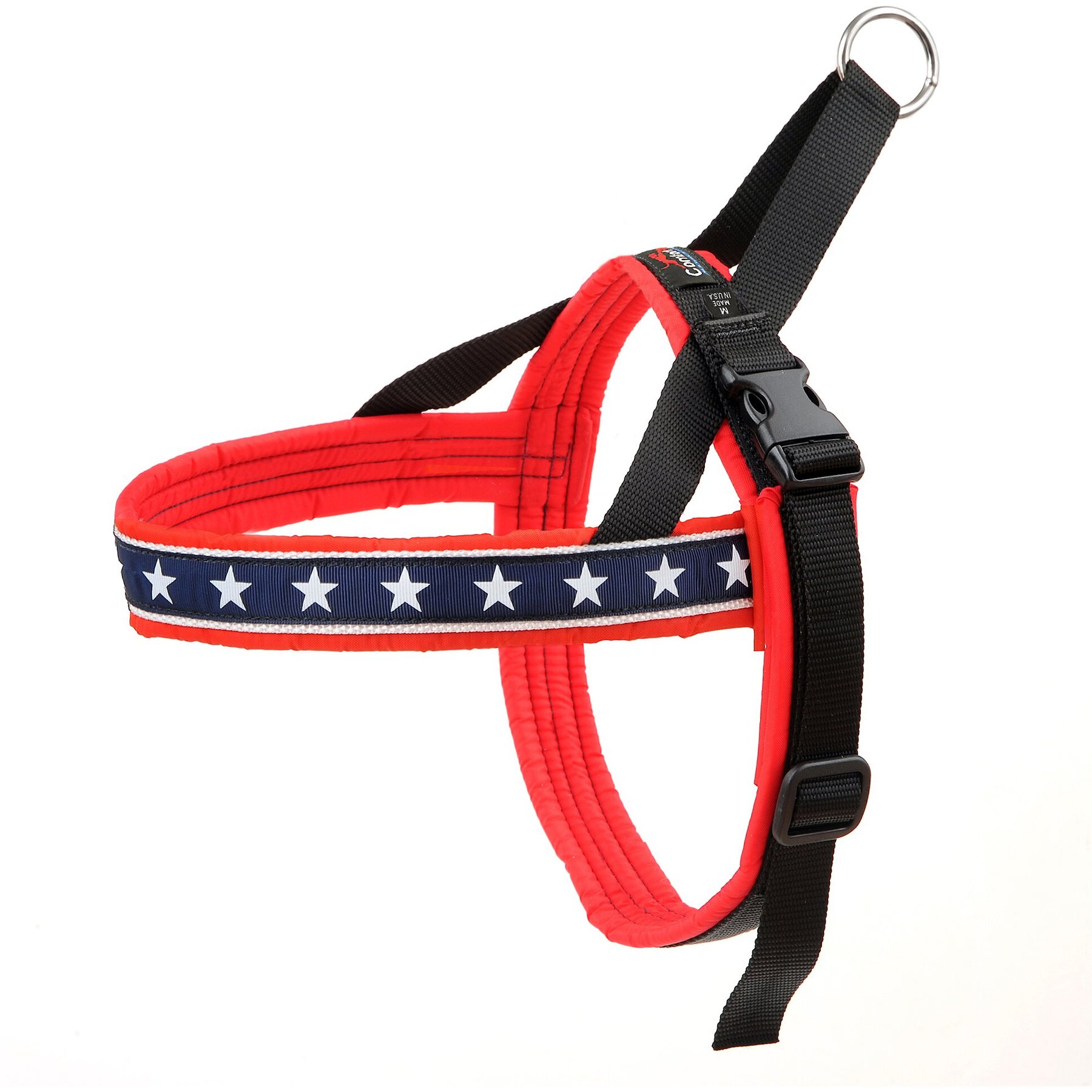 ComfortFlex Fully Padded Non-Chafing Reflective Sport Dog Harness, Patriot, Large