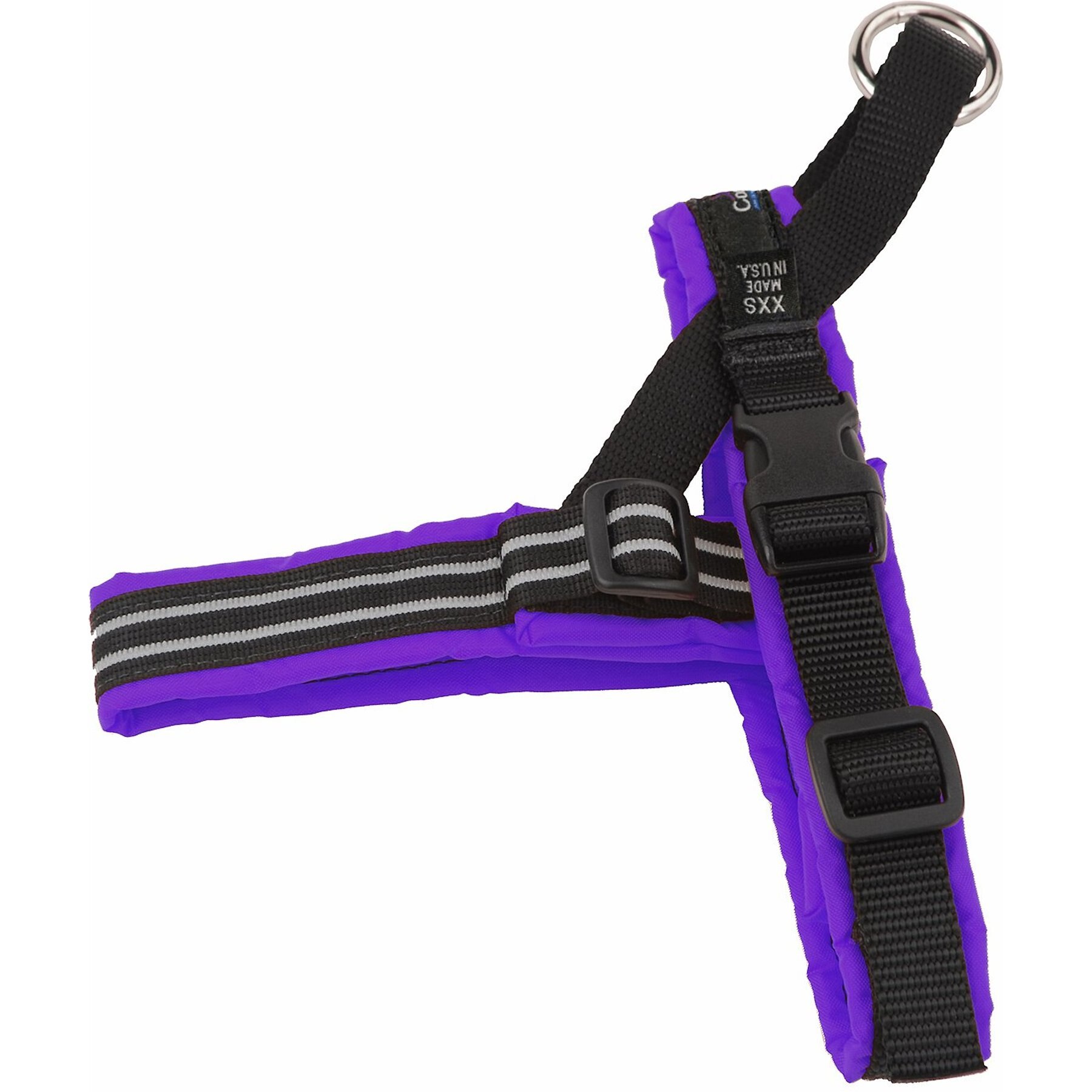 ComfortFlex Fully Padded Non-Chafing Reflective Sport Dog Harness, Purple, Petite