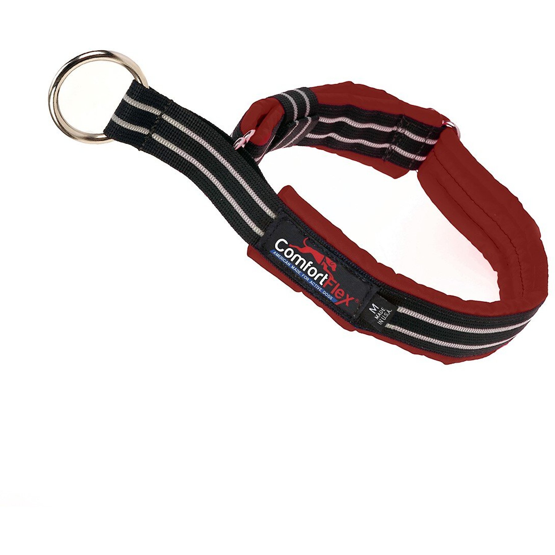 ComfortFlex Fully Padded Reflective Martingale Dog Collar, Bordeaux, Medium