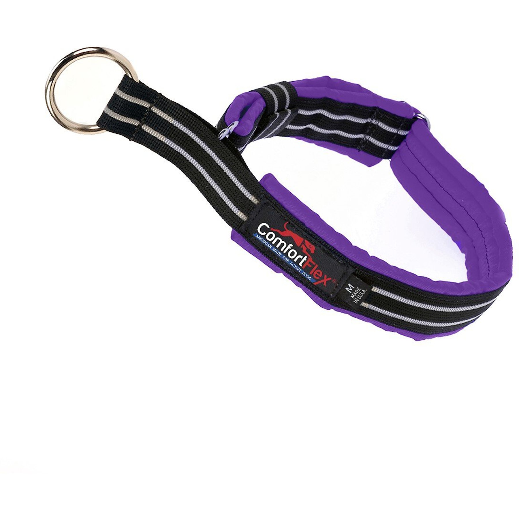 ComfortFlex Fully Padded Reflective Martingale Dog Collar, Purple, Large
