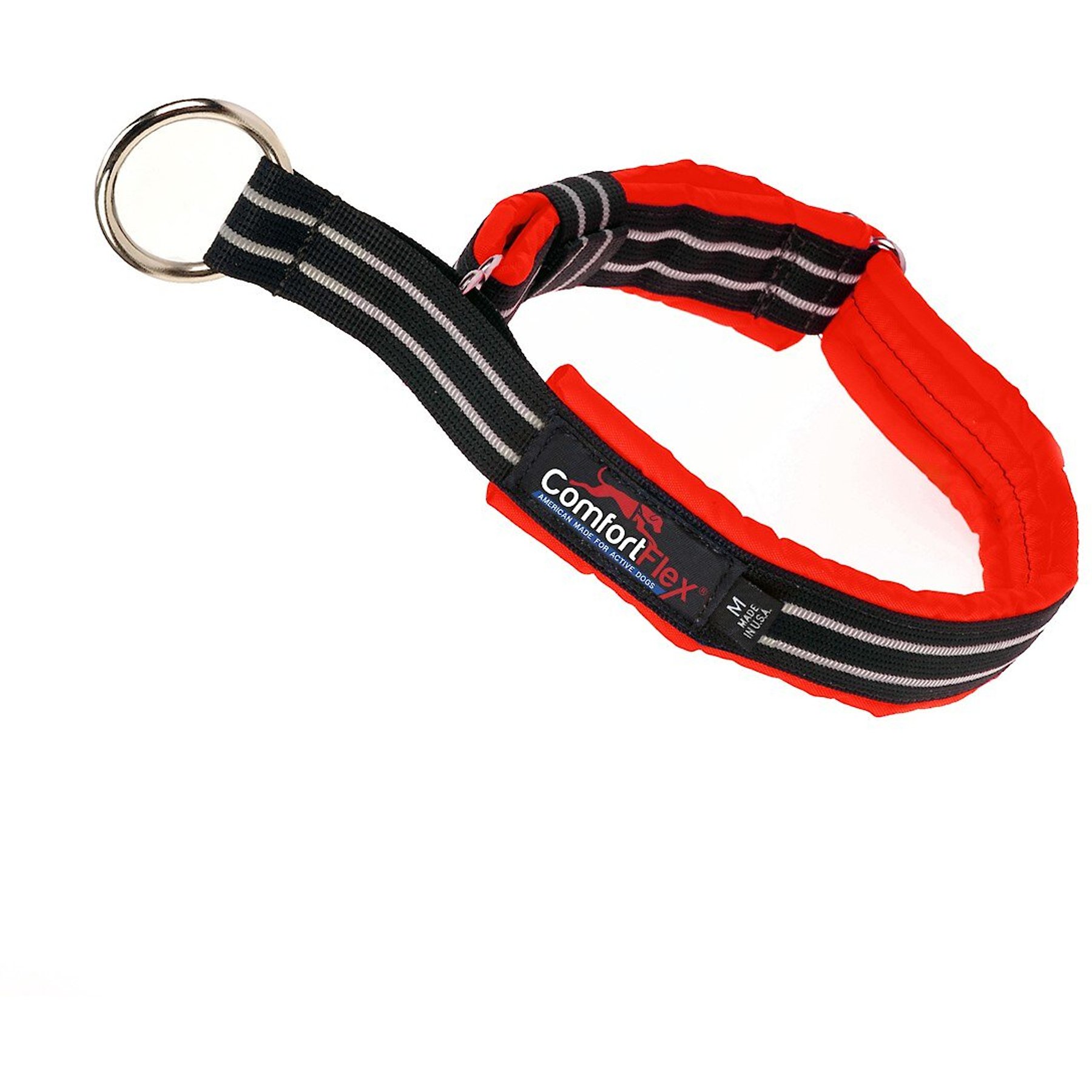 ComfortFlex Fully Padded Reflective Martingale Dog Collar, Red, Small