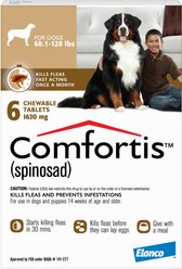 Comfortis Chewable Tablet for Dogs, 60.1-120 lbs, (Brown Box), 6 Chewable Tablets (6-mos. supply)