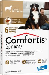 Comfortis Chewable Tablet for Dogs, 60.1-120 lbs, (Brown Box), 6 Chewable Tablets (6-mos. supply) slide 2 of 3