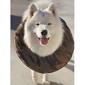 COMFURT COLLAR Stuffed Not Inflatable Dog & Cat Recovery Collar, Camo, X-Large