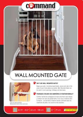 Show full view: Command Pet Products Wall Mounted Pet Gate, White slide 5 of 7