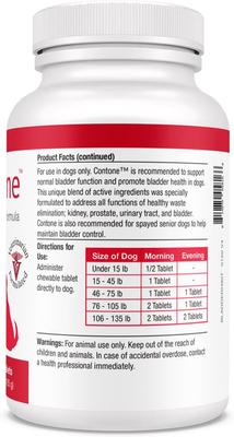 Show full view: Contone Smoke Flavored Chewable Tablet Urinary Supplement for Dogs, 90 count slide 10 of 10