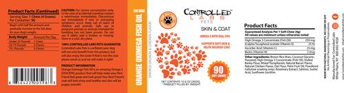 Show full view: Controlled Labs Pets Orange Oximega Fish Oil Skin & Coat Support Smoked Salmon & Chicken Flavor Soft Chews Dog Supplement, 90 count slide 4 of 4