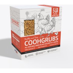 COOHGRUBS Dried Black Soldier Fly Larvae Chicken Treat, 5-lb box