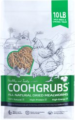 COOHGRUBS Dried Mealworms Poultry & Bird Treats, 10-lb bag