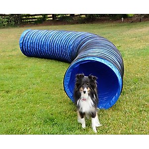 Cool Runners Agility Lightweight PVC Dog Training Tunnel, 15-ft