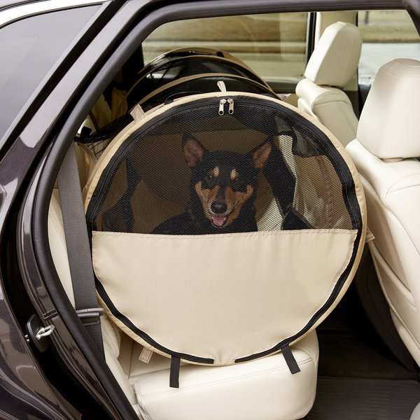 Cool Runners Pet Tube Soft Kennel Car Crate with Carrying Case