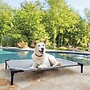Coolaroo HeatShield Cooling Fabric Elevated Dog Bed, Glacier Grey, Large