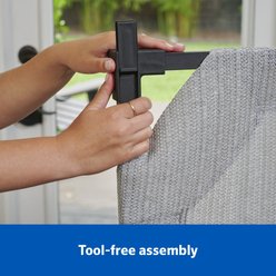 Coolaroo HeatShield Cooling Fabric Elevated Dog Bed, Pacific Crest Blue, Large slide 2 of 7