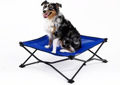 Coolaroo On The Go Elevated Cat & Dog Bed with Removable Cover, Aquatic Blue, Medium