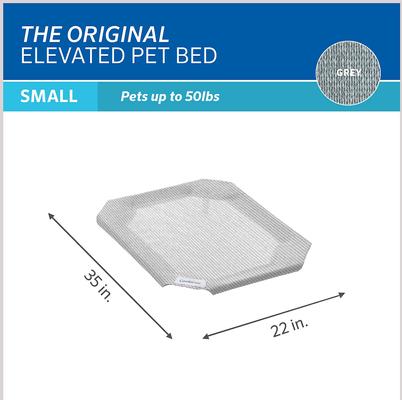 Show full view: Coolaroo Replacement Cover for Steel-Framed Elevated Dog Bed, Grey, Small slide 2 of 6