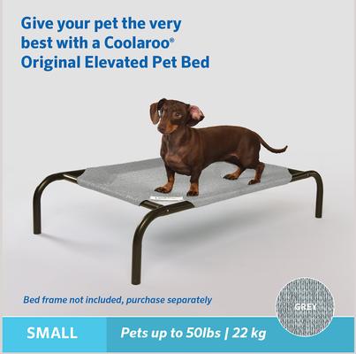 Show full view: Coolaroo Replacement Cover for Steel-Framed Elevated Dog Bed, Grey, Small slide 3 of 6