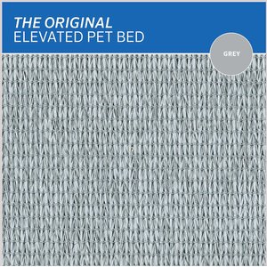 Coolaroo Steel-Framed Elevated Dog Bed, Grey, Medium