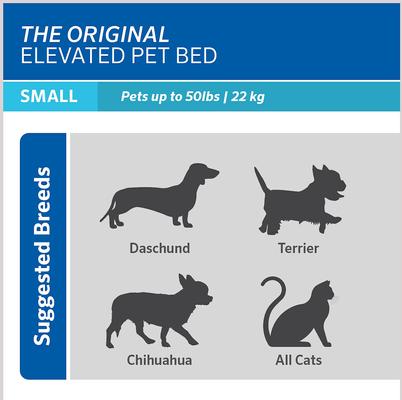 Show full view: Coolaroo Steel-Framed Elevated Dog Bed, Grey, Small slide 7 of 10