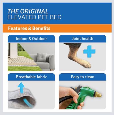 Show full view: Coolaroo Steel-Framed Elevated Dog Bed, Nutmeg, Large slide 4 of 10