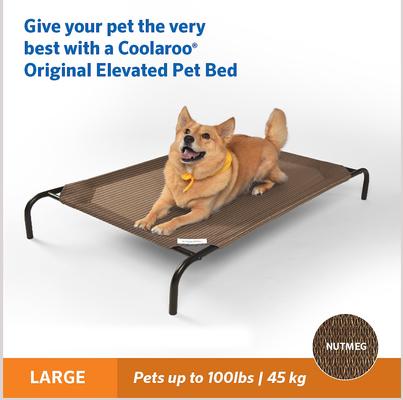 Show full view: Coolaroo Steel-Framed Elevated Dog Bed, Nutmeg, Large slide 5 of 10