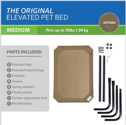 Show full view: Coolaroo Steel-Framed Elevated Dog Bed, Nutmeg, Medium slide 6 of 10