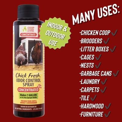 Show full view: Coop Care Chick Fresh Odor Control Concentrate, 4-oz bottle slide 4 of 10