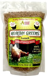 Coop Care Healthy Greens Wheatgrass Fodder Chicken Feed, 16-oz pouch