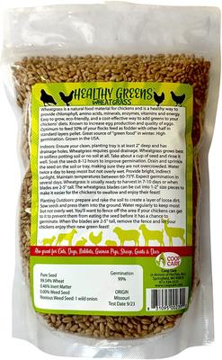 Show full view: Coop Care Healthy Greens Wheatgrass Fodder Chicken Feed, 16-oz pouch slide 2 of 10