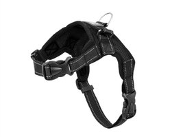 Copatchy No-Pull Reflective Adjustable Dog Harness, Black, Small