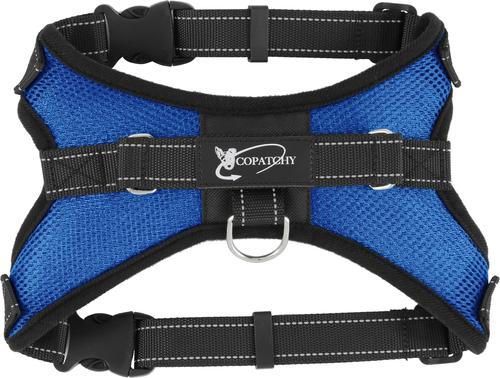 Show full view: Copatchy No-Pull Reflective Adjustable Dog Harness, Blue, Medium slide 9 of 11