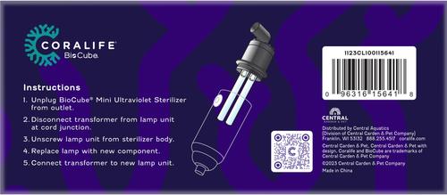 Show full view: Coralife Biocube UV Sterilizer Lamp Fish Water Conditioner, 5 watts slide 3 of 10