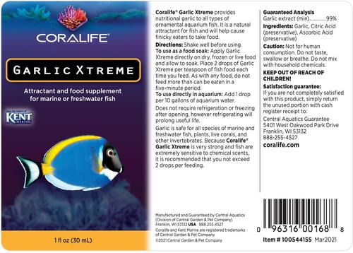 Show full view: Coralife Garlic Xtreme Fish Food Supplement, 1-fl oz bottle slide 4 of 4