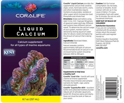 Show full view: Coralife Liquid Calcium Supplement for Marine Invertebrates, 8.7-fl oz bottle slide 4 of 4