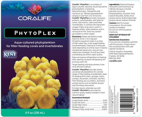 Show full view: Coralife PhytoPlex Supplement for Marine Invertebrates, 8-fl oz bottle slide 4 of 4
