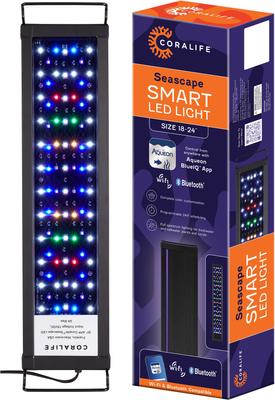 Show full view: Coralife Seascape Incandescent SMART LED Light Fixture, Black, 18 to 24-in slide 1 of 12