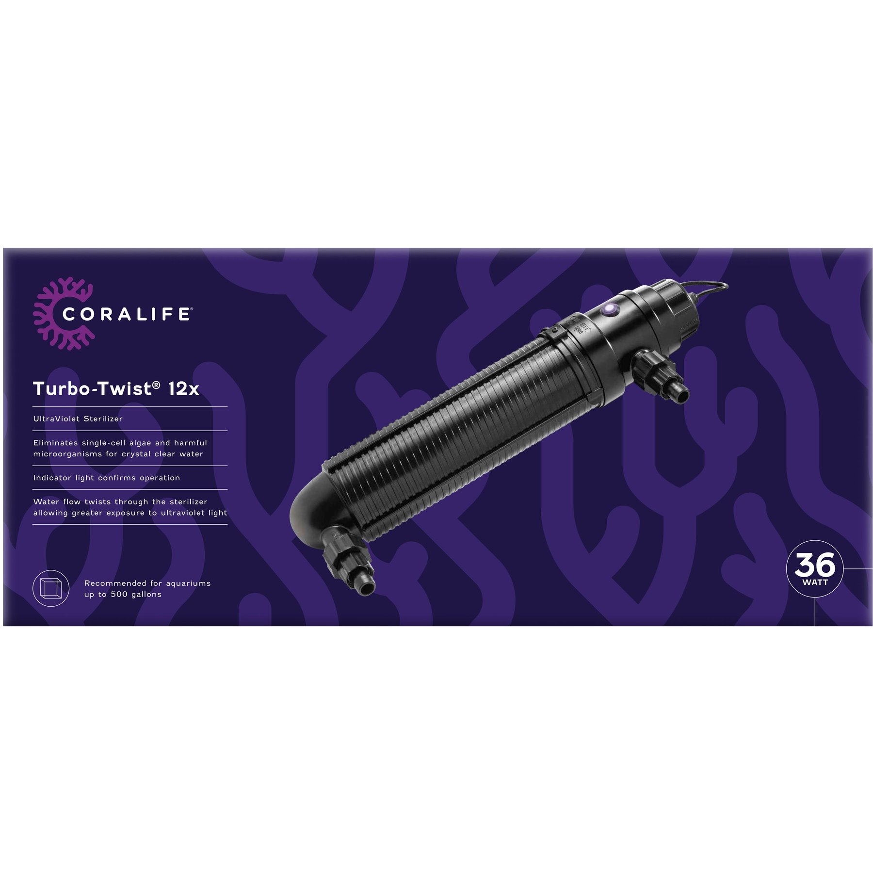 Coralife Turbo-Twist Ultraviolet Sterilizer, Size 12X