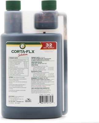 Show full view: Corta-Flx Solution Joint & Connective Tissue Support Horse Supplement, 1-qt bottle slide 2 of 3