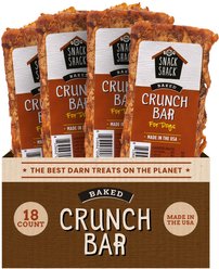 Cosmo's Snack Shack Baked Pork, Duck & Chicken Crunch Bars Dog Natural Chew Treats, 18 count