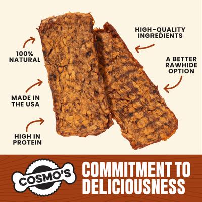 Show full view: Cosmo's Snack Shack Baked Pork, Duck & Chicken Crunch Bars Dog Natural Chew Treats, 18 count slide 4 of 9