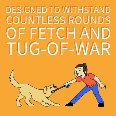 Show full view: Cosmo's Snack Shack Club House Fling N' Fetch Tough Rope Ball Dog Toy, 2.5-in slide 4 of 8