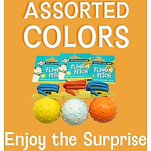 Cosmo's Snack Shack Club House Fling N' Fetch Tough Rope Ball Dog Toy, 2.5-in