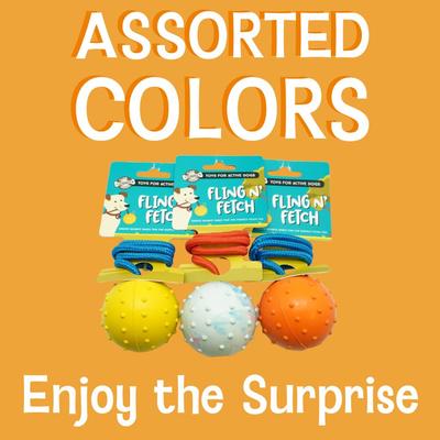 Show full view: Cosmo's Snack Shack Club House Fling N' Fetch Tough Rope Ball Dog Toy, 2.5-in slide 2 of 8