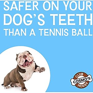 Cosmo's Snack Shack Club House Fling N' Fetch Tough Rope Ball Dog Toy, 2.5-in