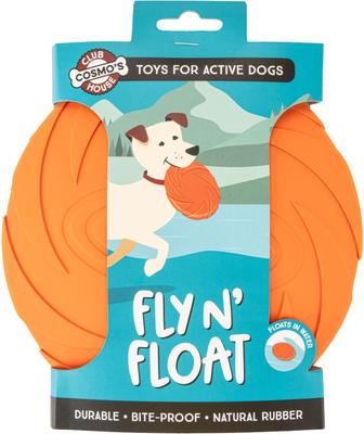 COSMO'S SNACK SHACK Club House Fly N' Float Tough Disc Dog Toy, 7
